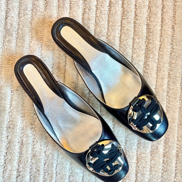 Tory Burch Black Women's Mule Shoes, women's size 6, NWT - Picture 10 of 13